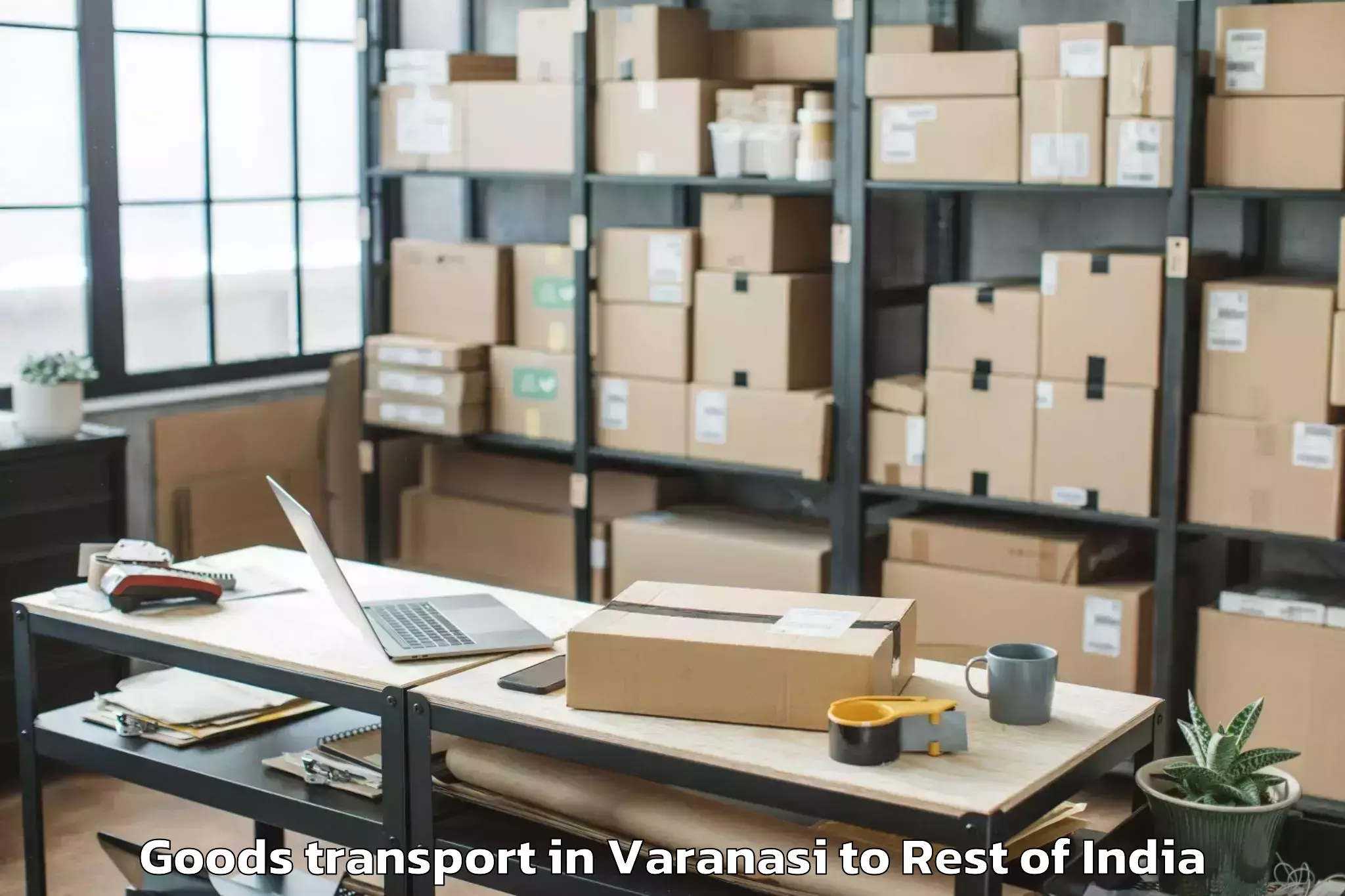 Top Varanasi to Maganur Goods Transport Available